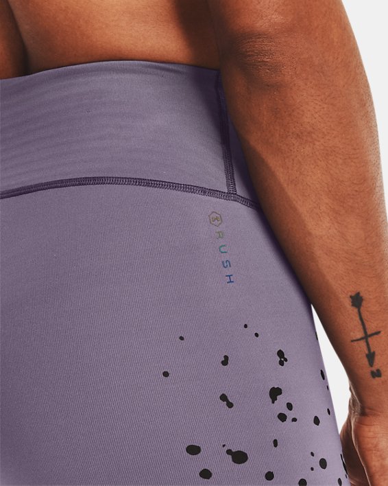 Damen UA RUSH™ Leggings mit No-Slip-Bund, volle Länge, Gray, pdpMainDesktop image number 4
